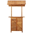 vidaXL Solid Acacia Wood Bar Table in Natural/Brown