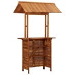 vidaXL Solid Acacia Wood Bar Table in Natural/Brown