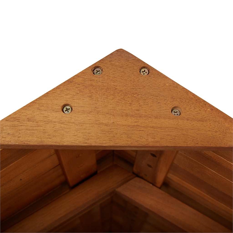 vidaXL Solid Acacia Wood Bar Table in Natural/Brown