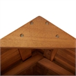 vidaXL Solid Acacia Wood Bar Table in Natural/Brown