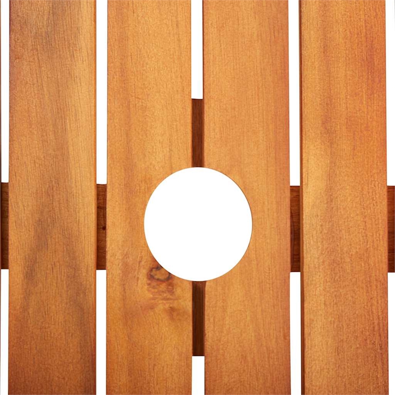 vidaXL Solid Acacia Wood Dining Table in Natural/Brown