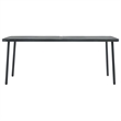 vidaXL E Coated Steel Outdoor Dining Table in Dark Gray