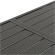 vidaXL E Coated Steel Outdoor Dining Table in Dark Gray