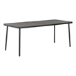 vidaXL E Coated Steel Outdoor Dining Table in Dark Gray