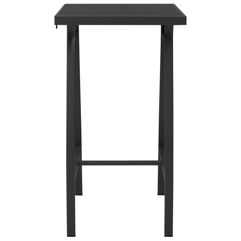 vidaXL Garden Bar Table in Black and Dark Gray