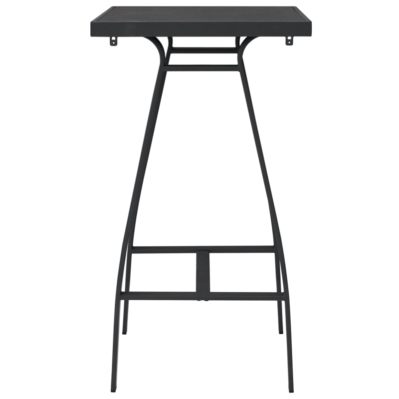 vidaXL Garden Bar Table in Black and Dark Gray