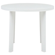 vidaXL Plastic Medium Lightweight Garden Dining Table in White