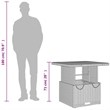 vidaXL PE Rattan Medium Height-Adjustable Garden Dining Table in Gray