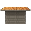 vidaXL PE Rattan Medium Height-Adjustable Garden Dining Table in Gray