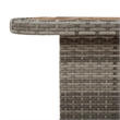 vidaXL PE Rattan Medium Height-Adjustable Garden Dining Table in Gray