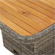 vidaXL PE Rattan Medium Height-Adjustable Garden Dining Table in Gray