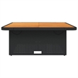 vidaXL PE Rattan Medium Garden Dining Table in Black/Brown