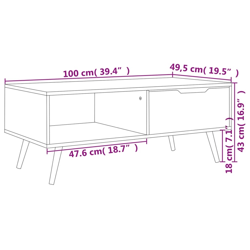 vidaXL 39.4