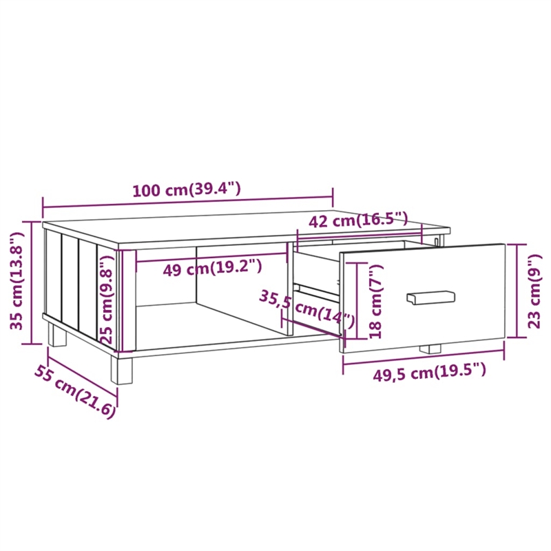 vidaXL 39.4