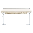 vidaXL Large Foldable Awning with Powder-coated Steel in Cream