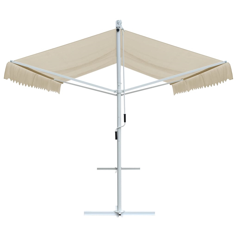 vidaXL Large Foldable Awning with Powder-coated Steel in Cream