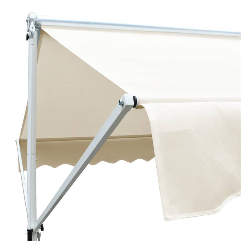 vidaXL Large Foldable Awning with Powder-coated Steel in Cream