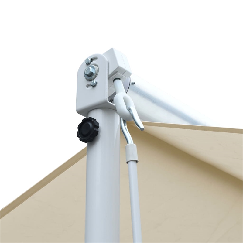 vidaXL Large Foldable Awning with Powder-coated Steel in Cream