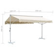 vidaXL Large Foldable Awning with Powder-coated Steel in Cream