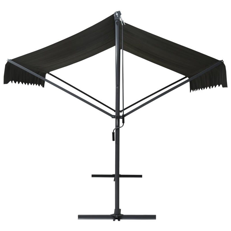 vidaXL Awning with Anthracite Powder-Coated Steel in Dark Grey