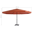 vidaXL Aluminum Garden Parasol in Terracotta