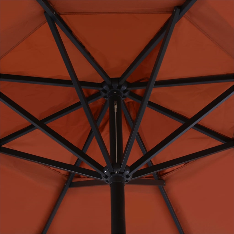 vidaXL Aluminum Garden Parasol in Terracotta
