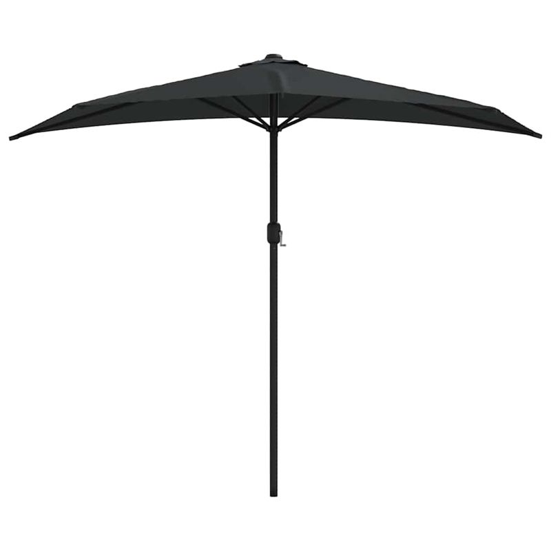 vidaXL Aluminum Balcony Umbrella in Black