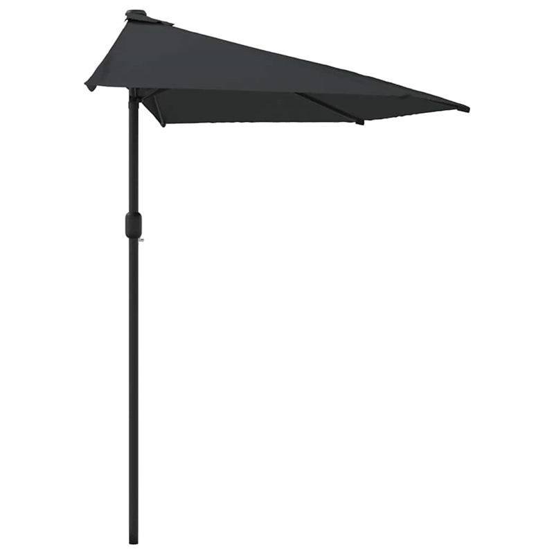 vidaXL Aluminum Balcony Umbrella in Black