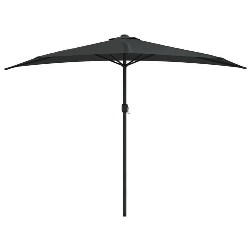 vidaXL Aluminum Balcony Parasol in Black