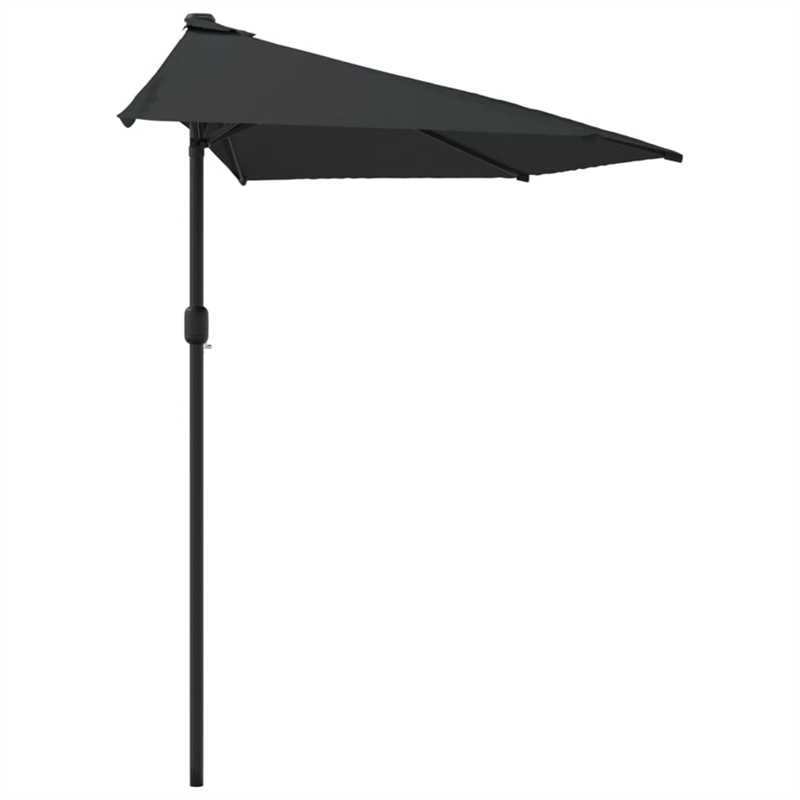 vidaXL Aluminum Balcony Parasol in Black