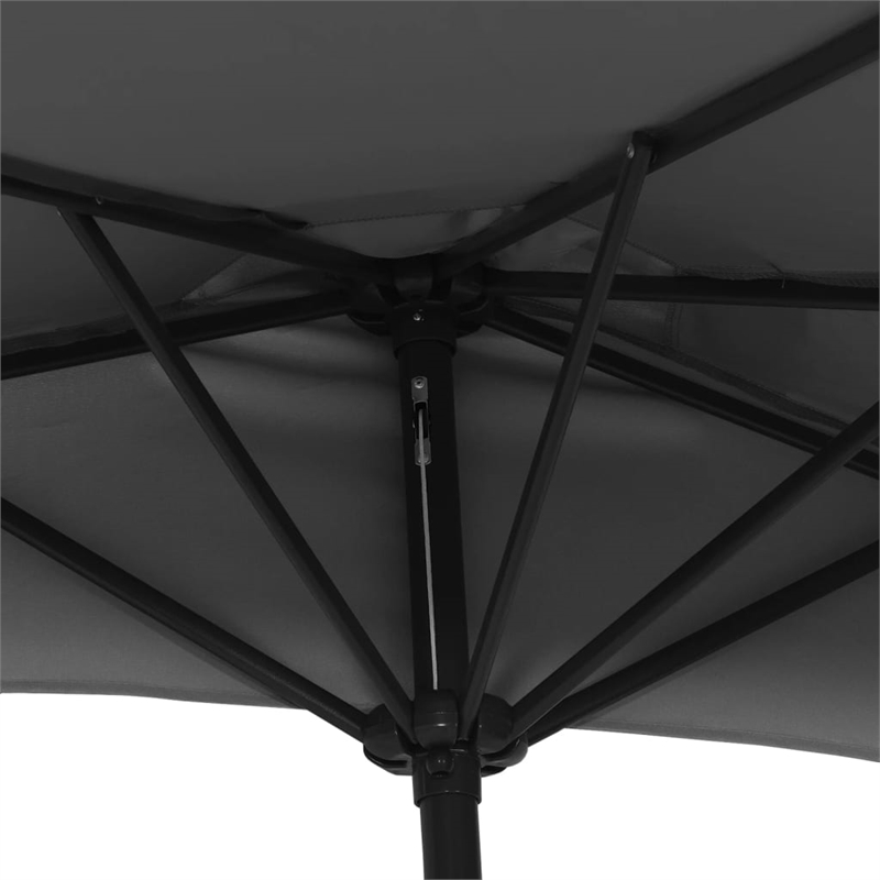vidaXL Aluminum Balcony Parasol in Black