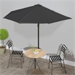 vidaXL Aluminum Balcony Parasol in Black