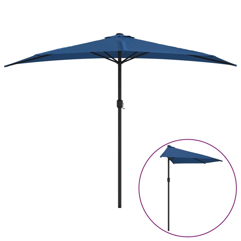 vidaXL Aluminum Balcony Parasol in Blue