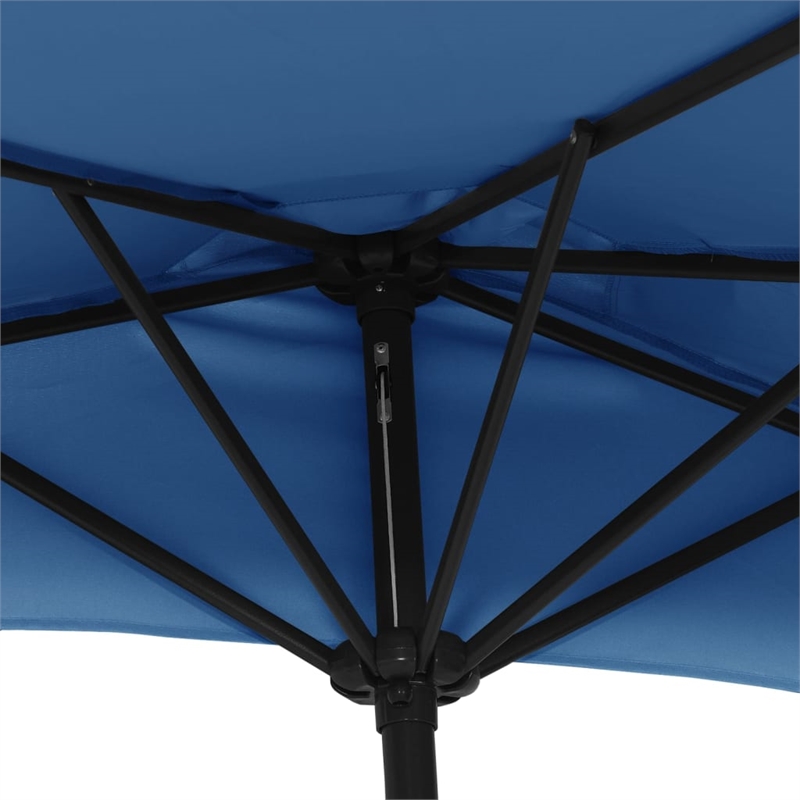 vidaXL Aluminum Balcony Parasol in Blue