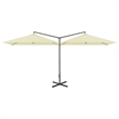 vidaXL Garden Parasol with Powder-Coated Steel in Sand