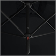 vidaXL Foldable Garden Parasol with Powder-Coated Steel in Black