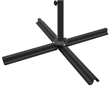 vidaXL Foldable Garden Parasol with Powder-Coated Steel in Black