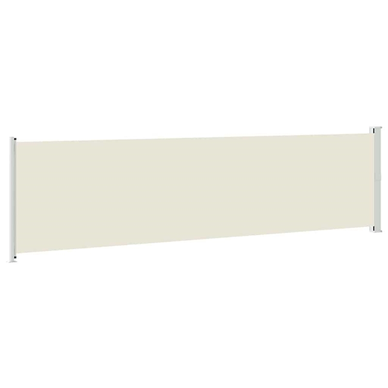 vidaXL Side Awning with Powder-Coated Steel in Cream
