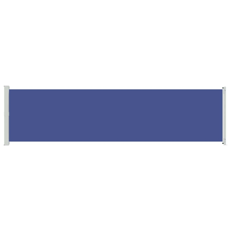 vidaXL Side Awning with Powder-Coated Steel in Blue