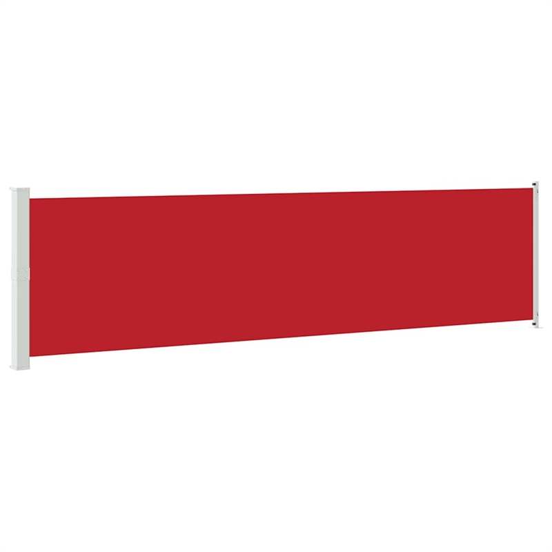 vidaXL Side Awning with Powder-Coated Steel in Red