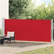 vidaXL Side Awning with Powder-Coated Steel in Red