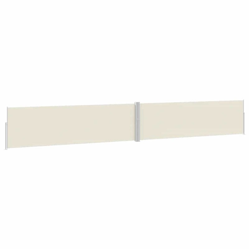vidaXL Side Awning with Powder-Coated Steel in Cream