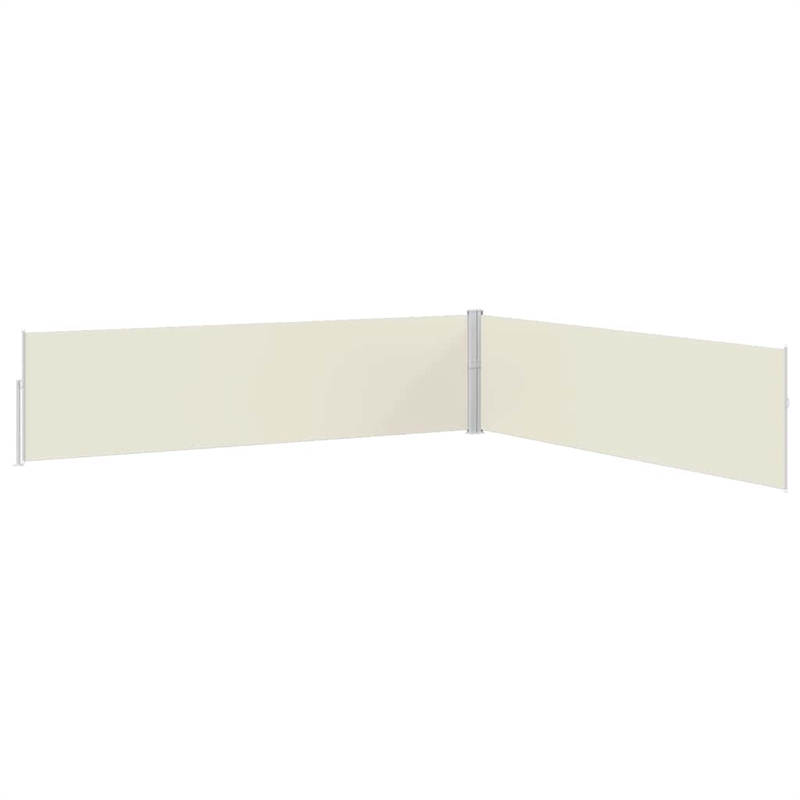 vidaXL Side Awning with Powder-Coated Steel in Cream