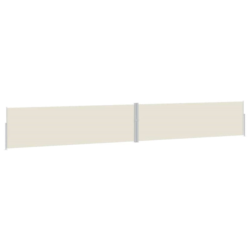 vidaXL Side Awning with Powder-Coated Steel in Cream