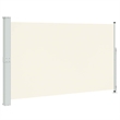vidaXL Side Awning with Powder-Coated Steel in Cream