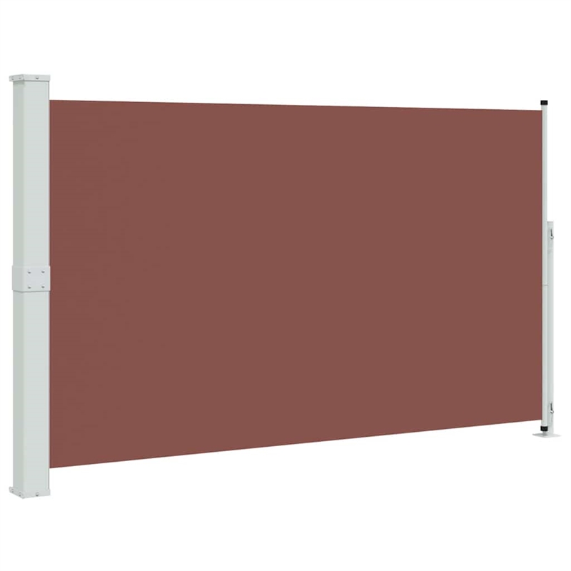 vidaXL Side Awning with Powder-Coated Steel in Brown