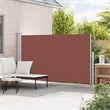 vidaXL Side Awning with Powder-Coated Steel in Brown
