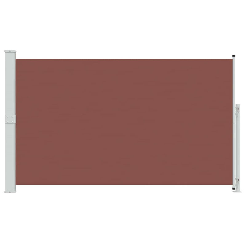 vidaXL Side Awning with Powder-Coated Steel in Brown