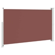 vidaXL Side Awning with Powder-Coated Steel in Brown