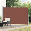 vidaXL Side Awning with Powder-Coated Steel in Brown